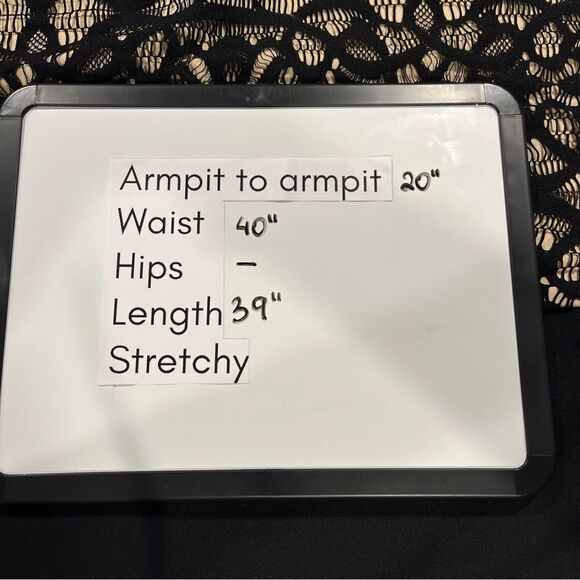 DressBarn short sleeves formal black dress with lace details size 14 - Picture 10 of 14